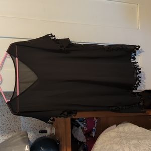 Size 0XL Shein Black sheer cover-up
